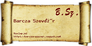 Barcza Szevér névjegykártya